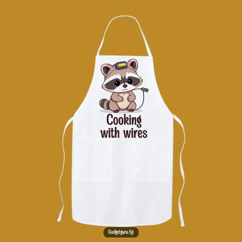 Funny Raccoon Chef Apron - Focused Fixer, Kitchen Humor, Hilarious Gift!