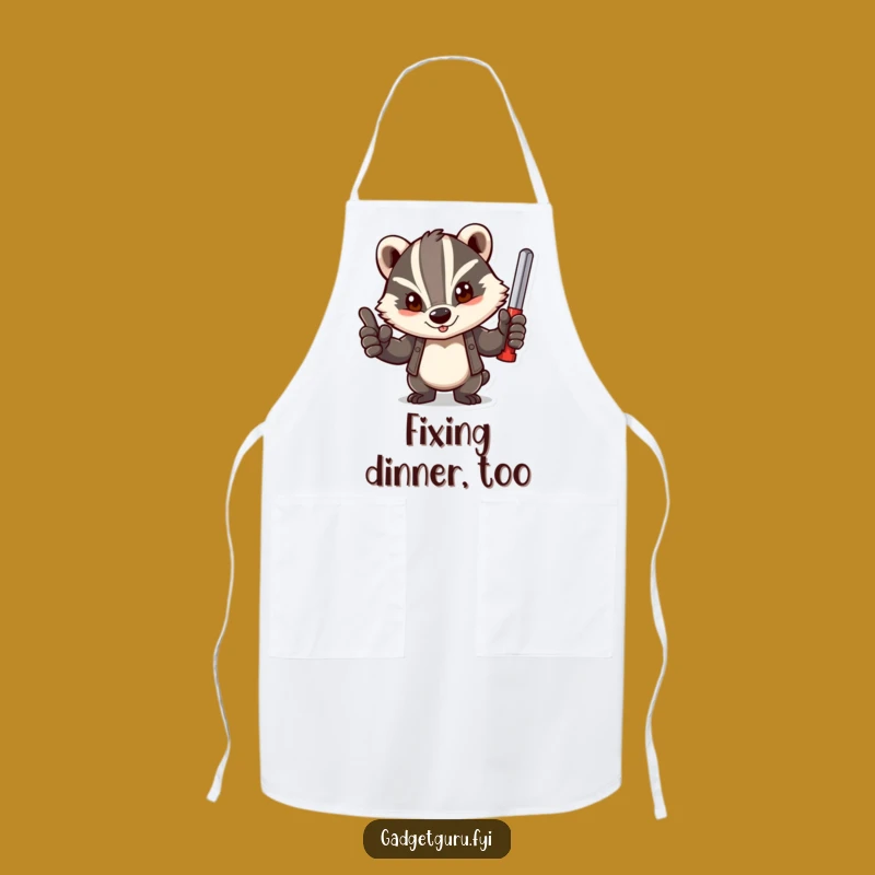 Funny Badger Tool Apron - Chef's Determined DIY Kitchen Gift