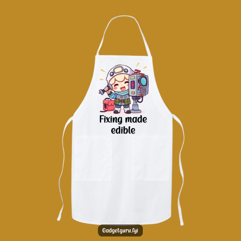 Funny Gadget Tinkerer Apron: Cook with Confidence and Humor, Toolkit Character Design