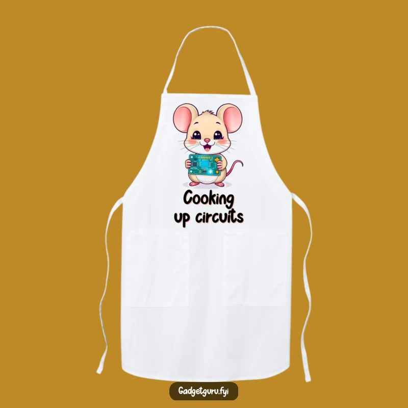 Funny Mouse Circuit Apron - Kitchen Fun for Tech Wizards