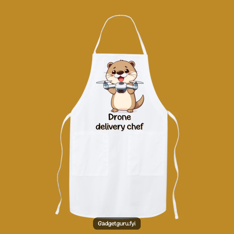 Funny Otter Drone Apron: Cook Up Some Flying Fun