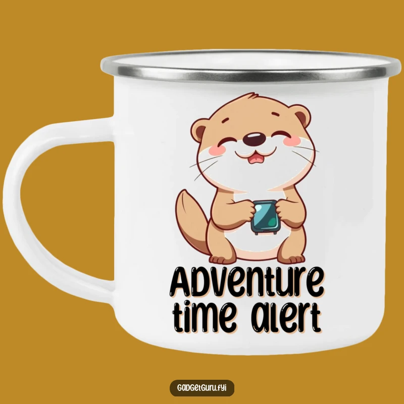 Funny Otter Smartwatch Camping Mug - Durable, Outdoor Joy Funny Gift!
