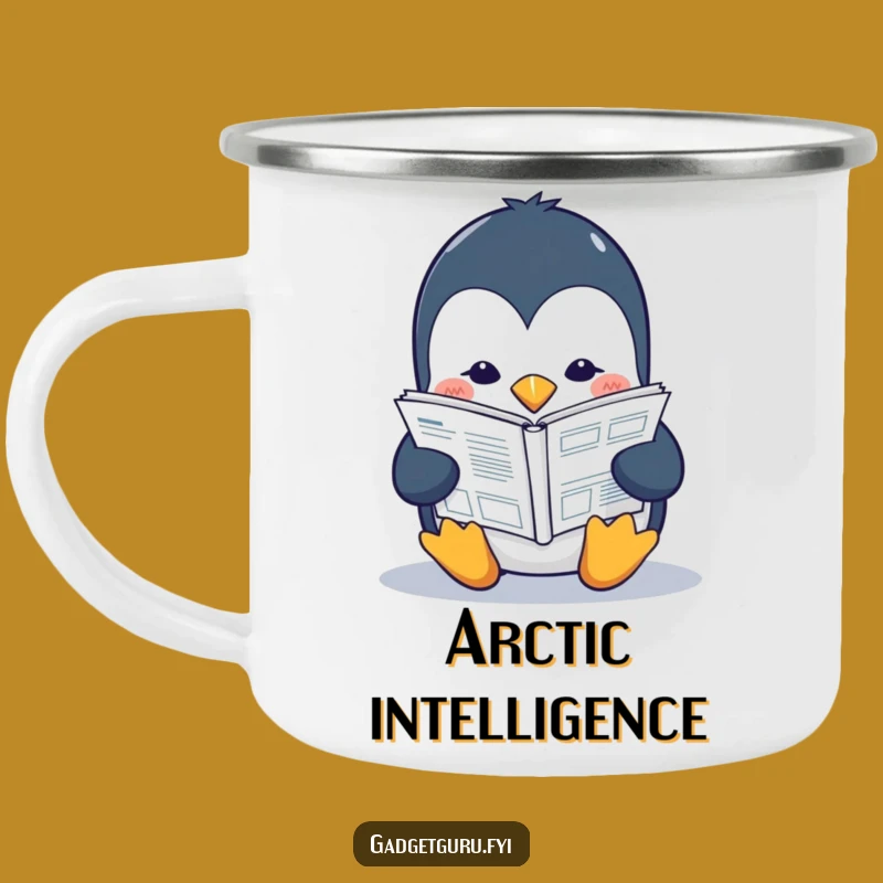 Funny Penguin Camping Mug: Study Outdoors, a Smart & Hilarious Gift!