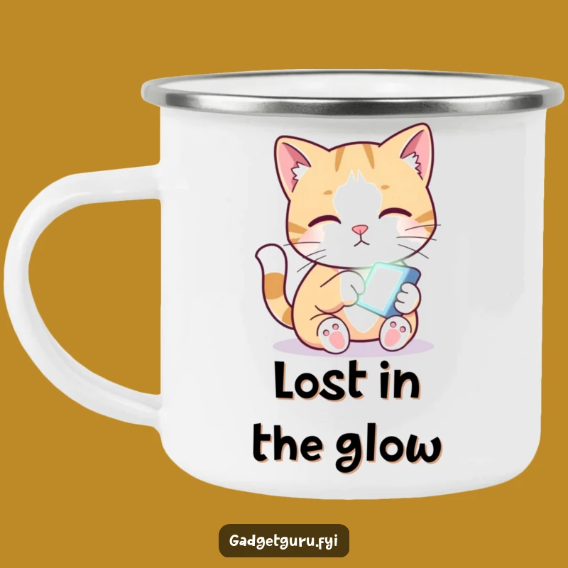Funny Cat Screen Paw Camping Mug - Durable, Outdoor Adventure Funny Gift!
