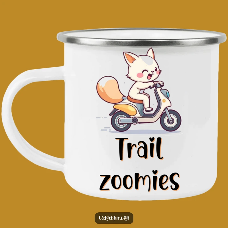 Funny Energetic Animal Scooter Zoom Camping Mug: Adventure on Wheels!