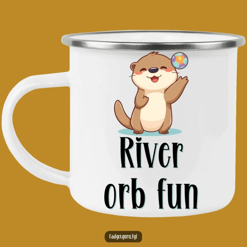 Funny Otter Campfire Orb Mug: Adventure with Digital Playfulness Gift