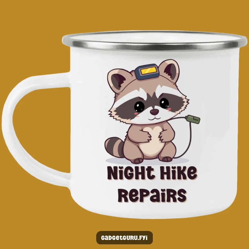 Funny Raccoon Troubleshooter Camping Mug - Durable, Outdoor Fixer Funny Gift!