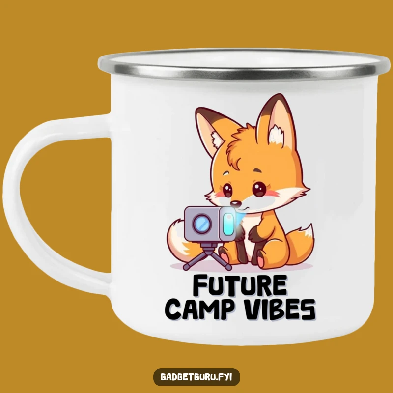 Funny Fox Hologram Camping Mug: Adventure Fuel for the Curious
