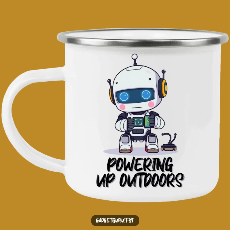 Funny Robot Power Camp Mug - Geeky Trail Companion