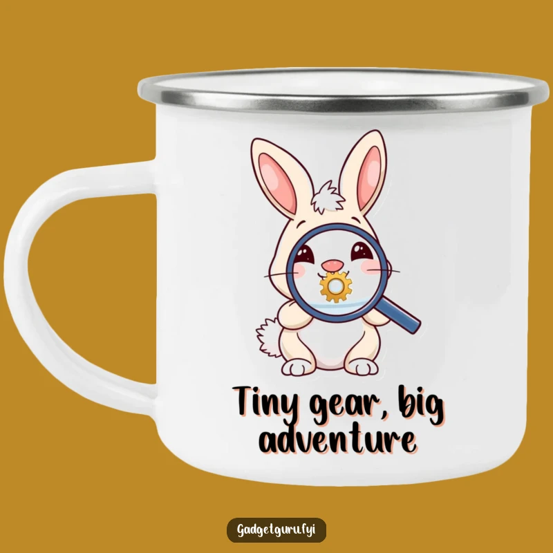 Funny Bunny Magnifying Camping Mug - Durable Gift for Outdoor Explorers