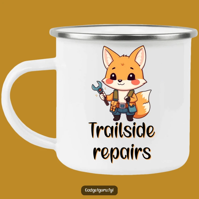 Funny Fox Mechanic Camping Mug - Durable, Outdoor DIY Funny Gift!