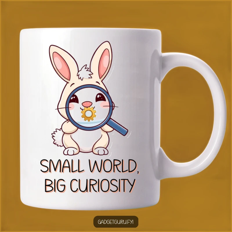 Funny Bunny Magnifying Glass Enthusiast Mug - Perfect Gift for Curious Minds