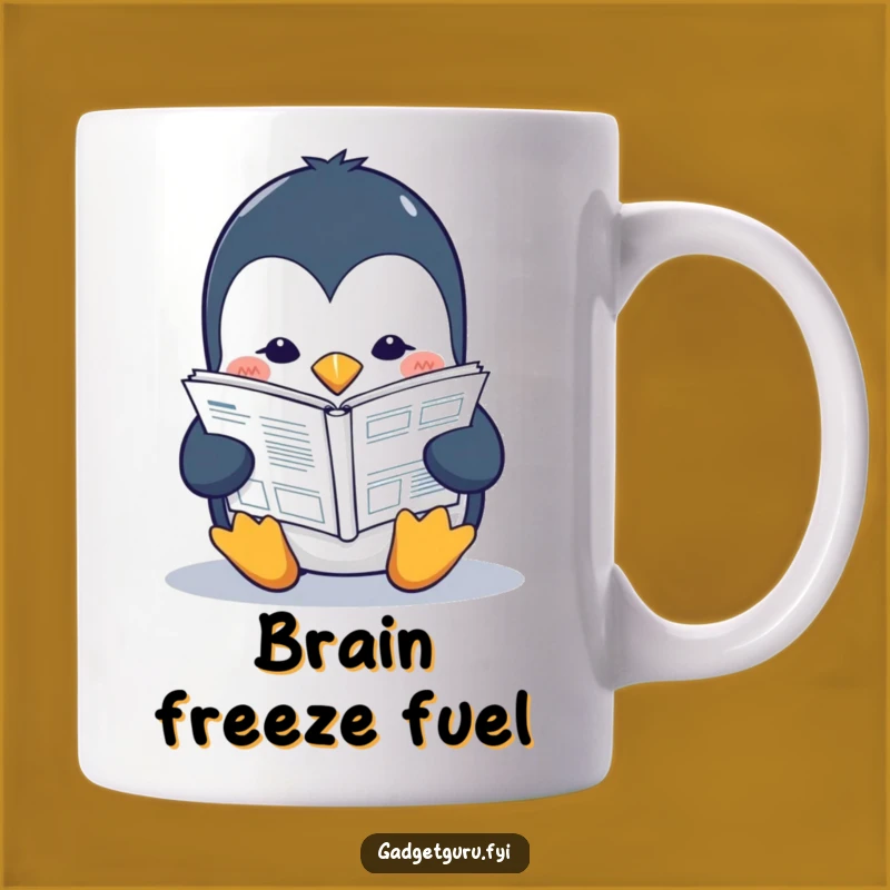 Funny Penguin Tech Manual Mug: Smart Study Gift for Geeks!
