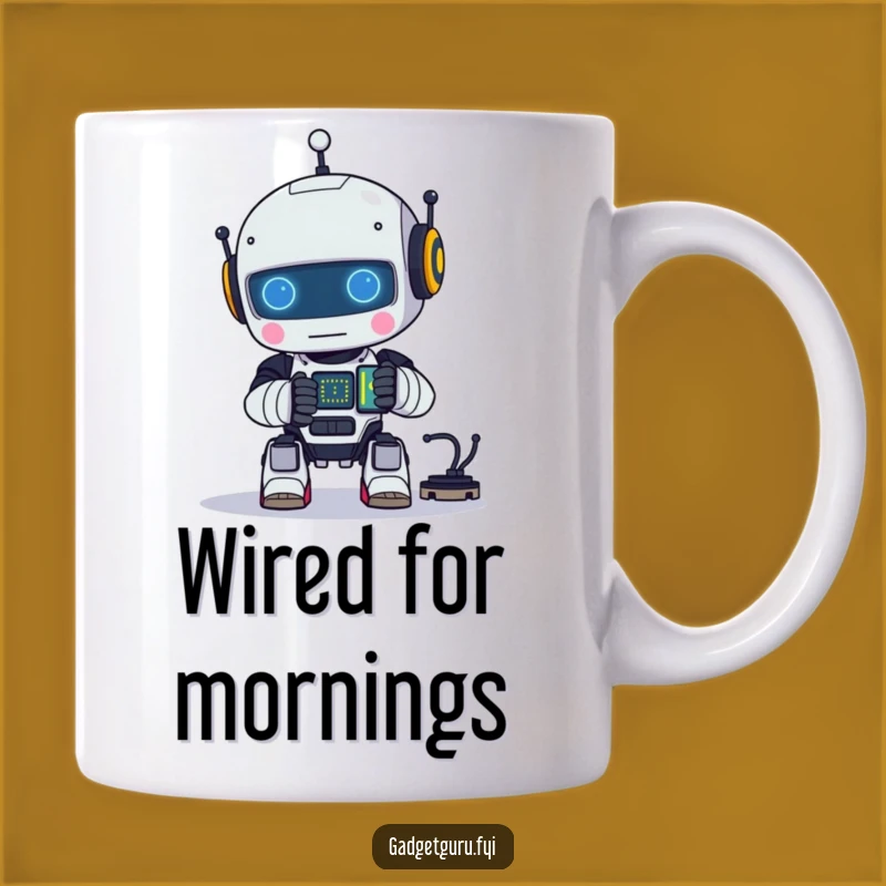 Funny Robot Circuit Mug - Happy Tech & Clever Gift Idea