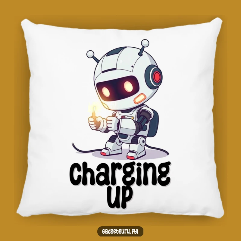 Funny Robot Tinkering Pillow - Cozy Comfort for Tech Lovers