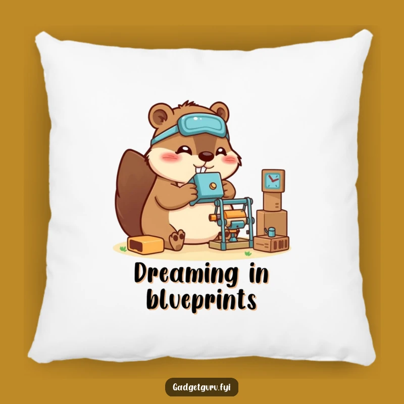 Funny Beaver Pillow: Cozy Up with Gadgets, a Crafty & Hilarious Gift!