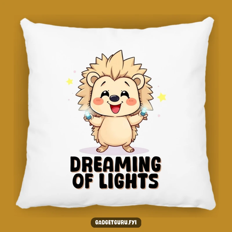 Funny Hedgehog Juggling Pillow: Happy Character's Light Show