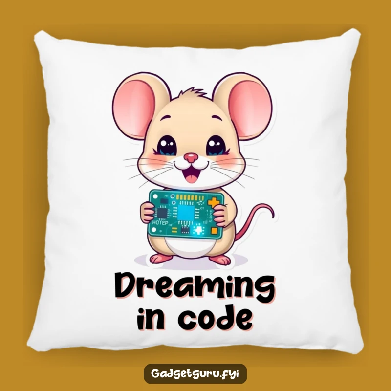 Funny Mouse Circuit Pillow - Comfy & Nerdy Cushion for Your Desk