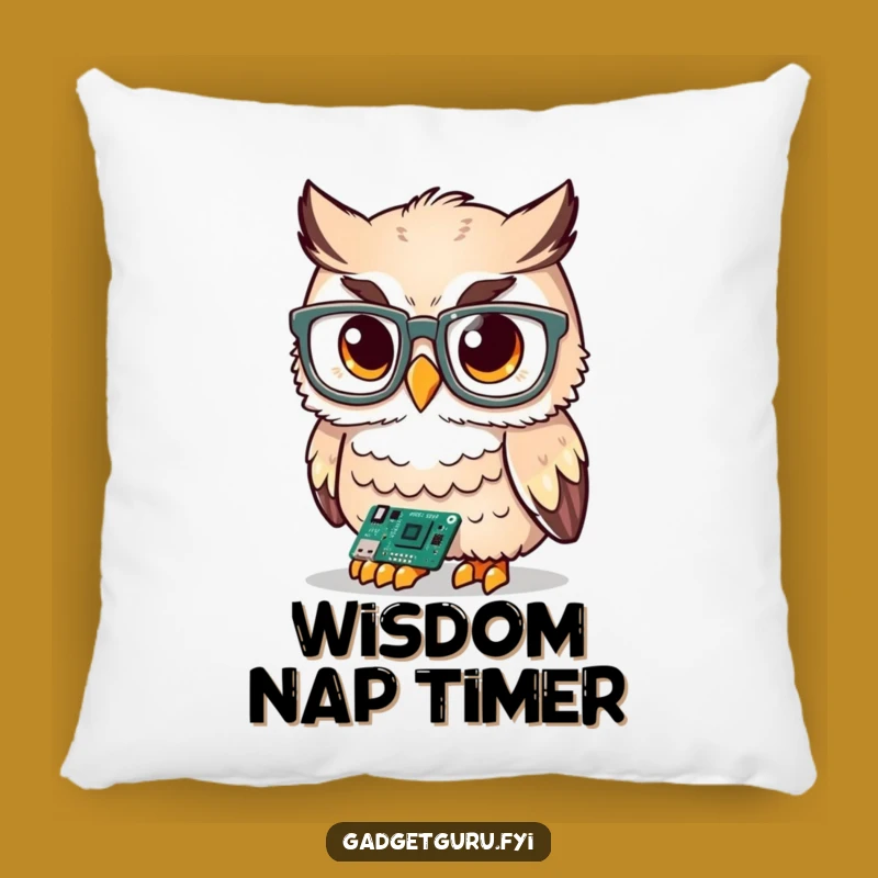 Funny Smart Owl Pillow: Cozy Techy Comfort, Perfect Humorous Gift!