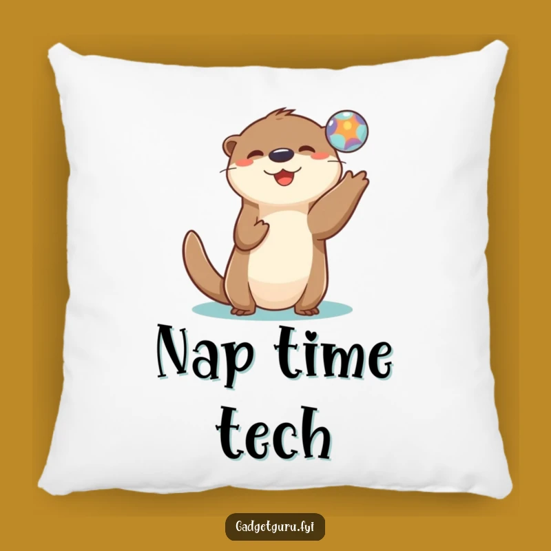 Funny Otter Digital Orb Pillow: Cozy Comfort with Playful Humor Gift