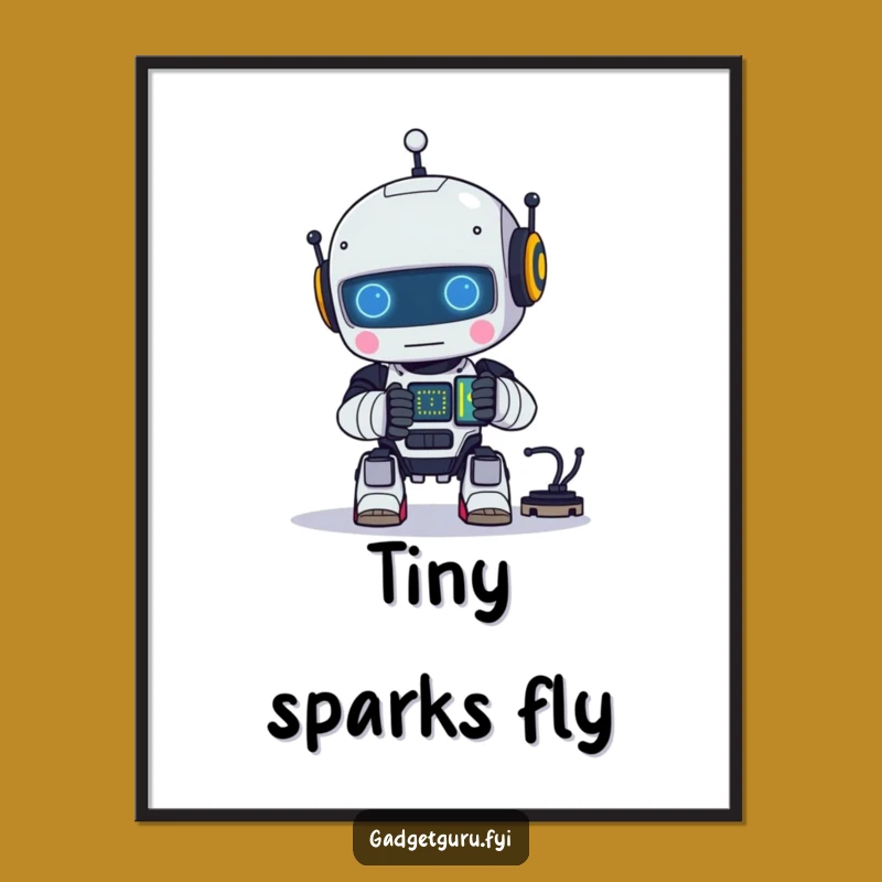 Funny Robot Circuit Digital Art - Instant Geeky Decor