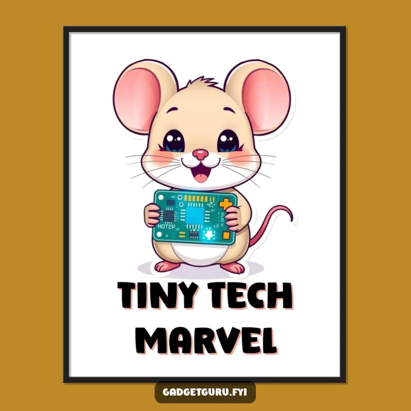 Funny Mouse Circuit Digital Art - Instant Nerdy Tech Decor
