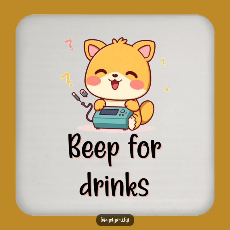 Funny Happy Animal Programming Coaster: Protect Surfaces with Cheer!