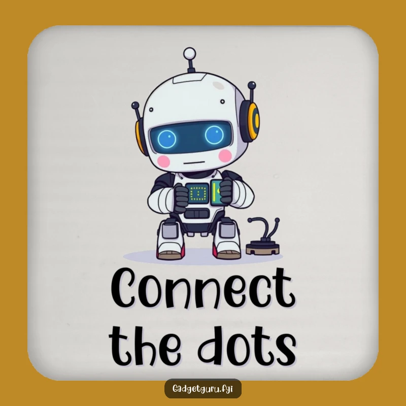 Funny Robot Circuit Coaster - Protect Surfaces with Tech!