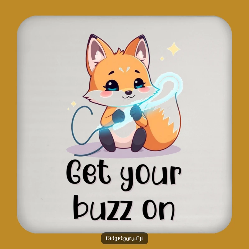 Funny Fox Spark Coaster Set, Glowing Wire Protection and Creative Funny Gift