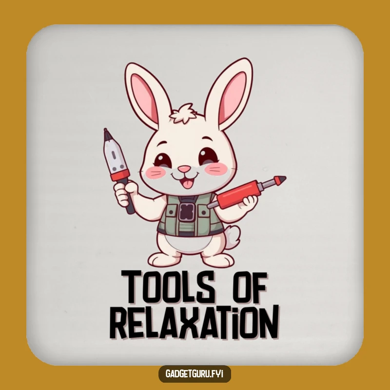 Funny Bunny Fixer Coaster: Protect Surfaces with DIY Charm