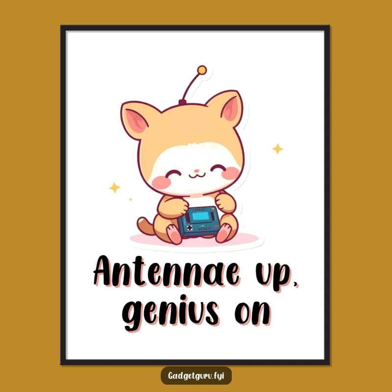 Funny Inventor Animal Poster: Whimsical Art for Your Workspace