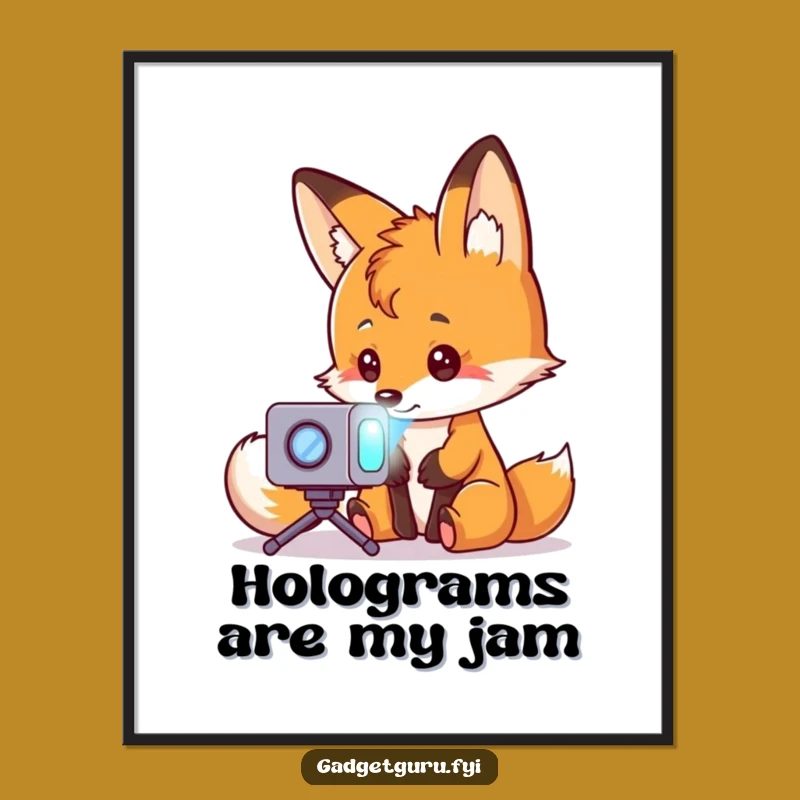 Funny Fox Hologram Poster: A Whimsical Touch for Your Wall Art