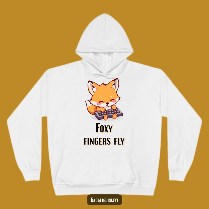 Funny Kawaii Fox Hoodie: Cozy Nights of Coding and Cute Humor