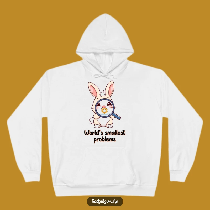 Funny Bunny Magnifying Hoodie - Cozy Gift for the Curious Explorer