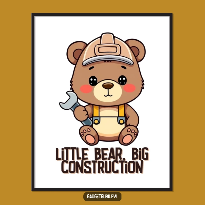 Free Printable Bear Cub Builder Art: Cute Downloadable Wall Decor for Workshops and Nurseries