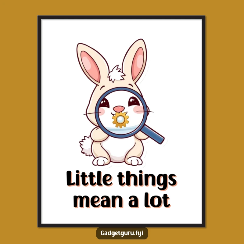 Funny Free Printable Wall Art: Bunny's Mini Discovery - Whimsical Downloadable Decor!