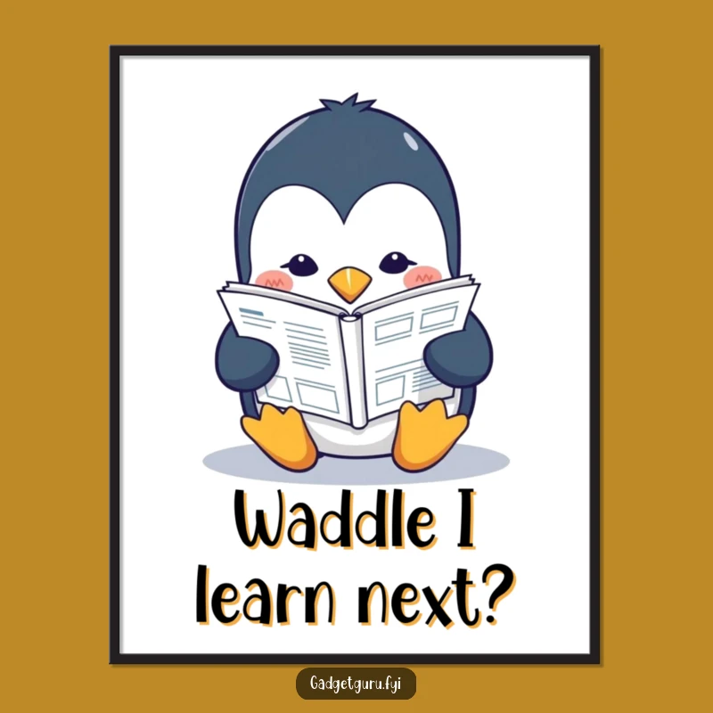 Free Printable Penguin Wall Art: Intellectual Downloadable Decor for Your Study Nook