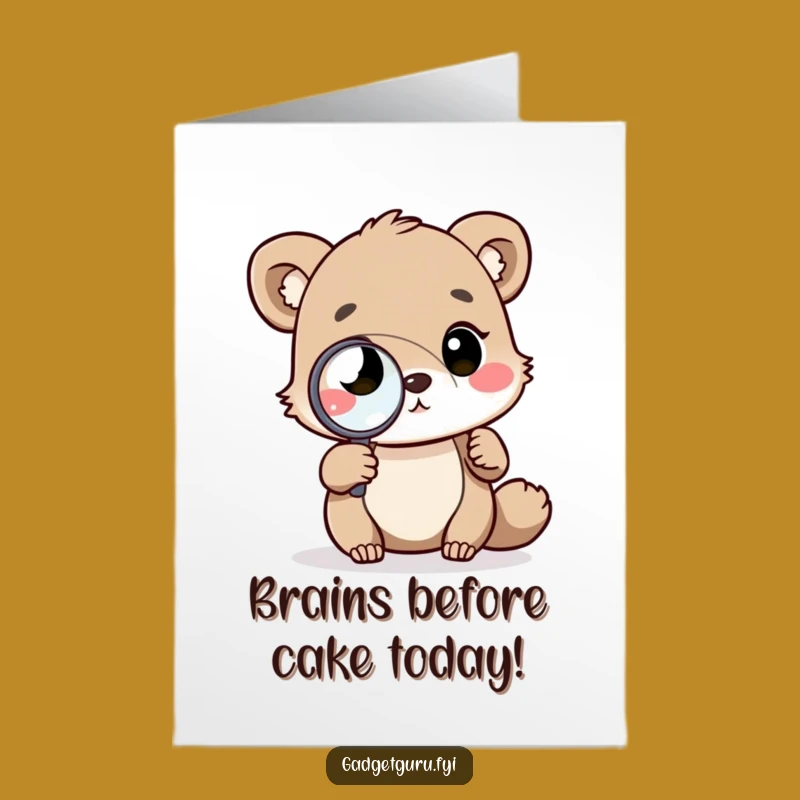 Free Printable Funny Birthday Card: Animal Investigator Diagram Humor Downloadable Gift