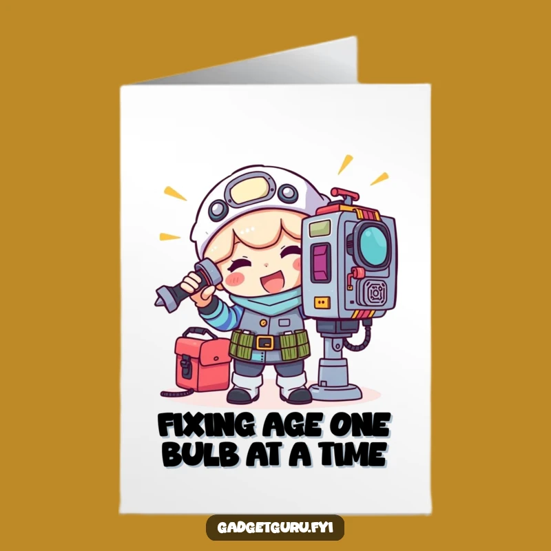 Funny Free Printable Birthday Card: Gadget Genius Character - Your DIY Downloadable Gift!