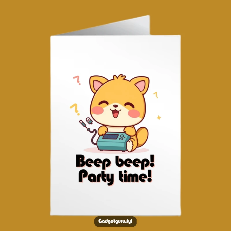 Funny Free Printable Birthday Card: Animal Coder Beeps - Downloadable Gift!