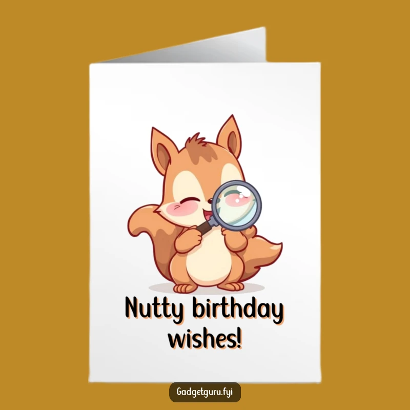 Free Printable Squirrel Birthday Card: Curious & Funny Downloadable Gift
