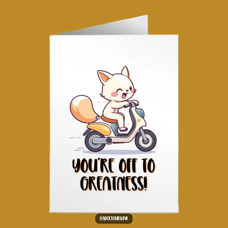 Free Printable Congrats Card: Speedy Animal Scooter - Funny Downloadable Gift!