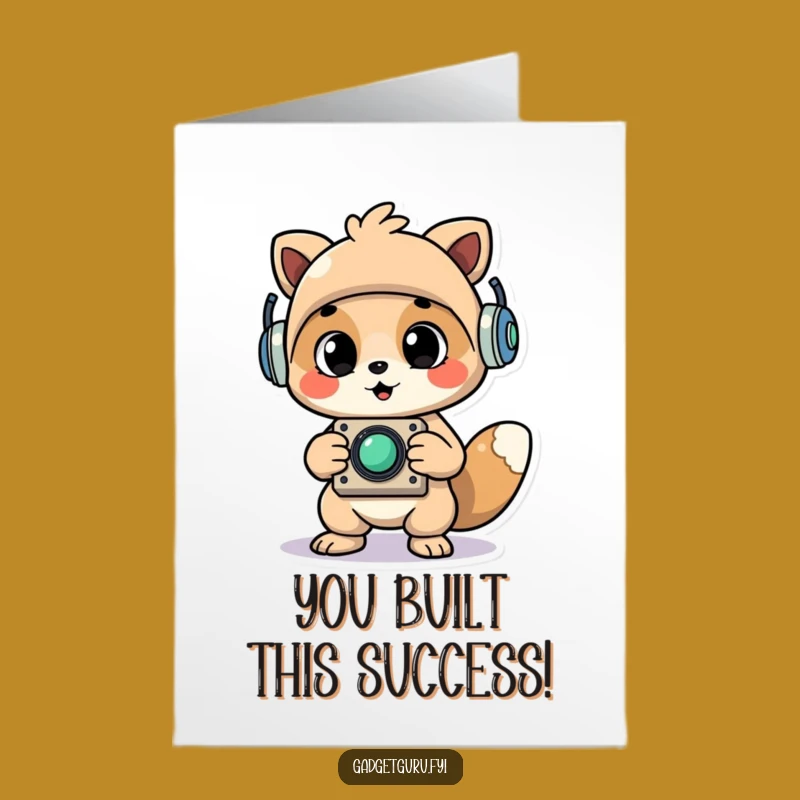 Free Printable Whimsical Gadget Congrats Card: Funny Creator Downloadable Gift