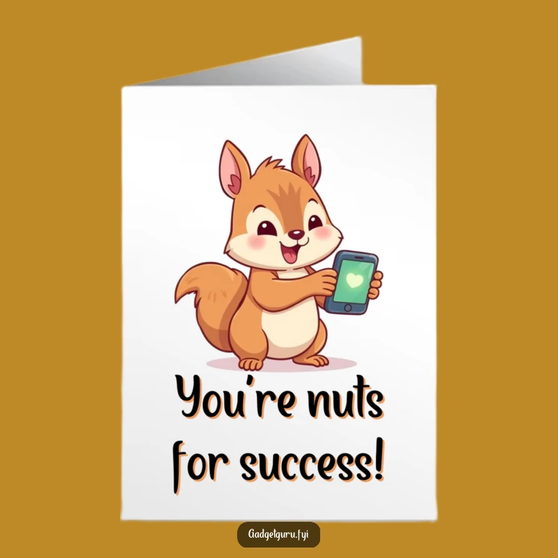 Tech Squirrel Congrats Card: Free Printable & Adorable Downloadable Greeting