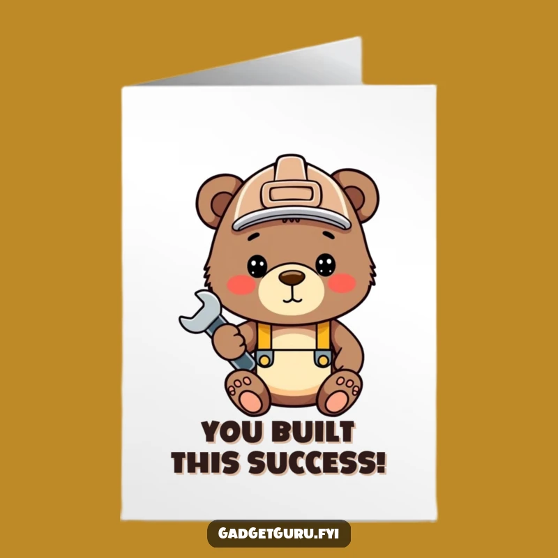 Free Printable Bear Cub Grad Congratulations Card: Cute Downloadable for a New Project