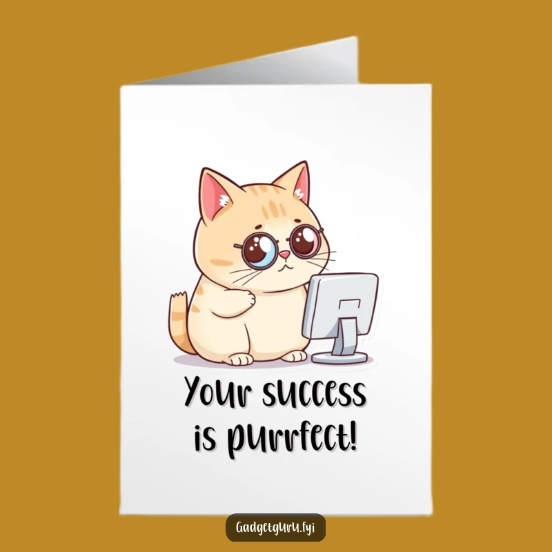 Free Printable Sophisticat Congrats Card: Critical Downloadable for Well-Deserved Success