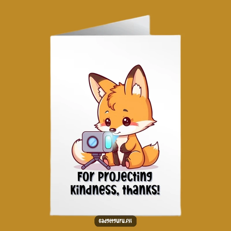 Free Printable Thank You Fox Card: Hologram Gift of Gratitude Downloadable