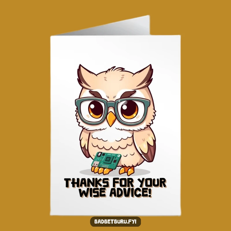 Free Printable Owl Thank You Card: Smart Thanks Downloadable Gift
