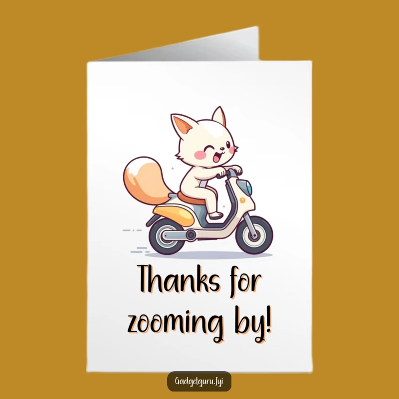 Hilarious Free Printable Thank You Card: Animal Scooter Speed - DIY Gift!
