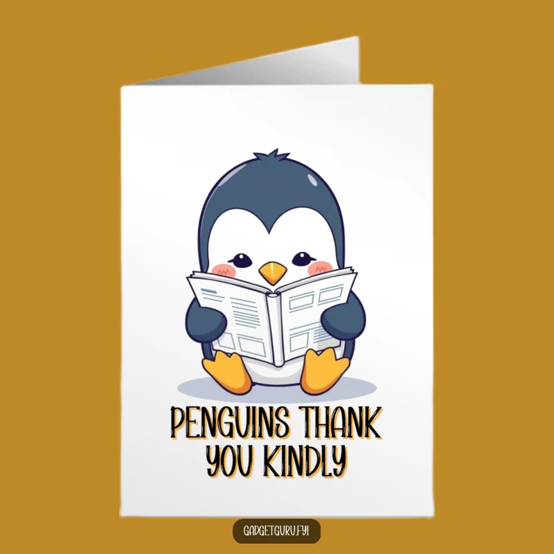 Free Printable Penguin Thank You Card: Witty Downloadable Gift for Thoughtful Gestures